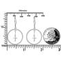 925 Sterling Silver Faith Cross Hoops Dangle Earrings Large Circle Dangling Religious Gift for Women