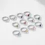 ChicSilver 6mm Heart Shape Sparkling Birthstone White Gold Plated 925 Sterling Silver Celtic Knot Ring Adjustable(with Gift Box) ChicSilver 6mm Heart Shape Sparkling Birthstone White Gold Plated 925 Sterling Silver Celtic Knot Ring Adjustable(with Gift Box)