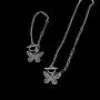 yansport Butterfly Pendant Necklace Bracelet Set, 2PC Vintage Couple Necklace Bracelet, Fashion Butterfly Chain Necklace Bracelet for Women Girls yansport Butterfly Pendant Necklace Bracelet Set, 2PC Vintage Couple Necklace Bracelet, Fashion Butterfly Chain Necklace Bracelet for Women Girls