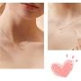 Agvana 18K Solid Rose Gold Diamond Moon Heart Dainty Pendant Necklace Fine Jewelry Anniversary Birthday Valentines Day Gifts for Women Teen Girls Sister Lover Wife, 16+2 Inch Extender