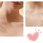 Agvana 18K Solid Rose Gold Diamond Moon Heart Dainty Pendant Necklace Fine Jewelry Anniversary Birthday Valentines Day Gifts for Women Teen Girls Sister Lover Wife, 16+2 Inch Extender