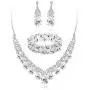ORAZIO Rhinestone Wedding Necklace and Earrings Jewelry Sets for Women with Bridal Bracelet Necklace Set Bridesmaid Jewelry ORAZIO Rhinestone Wedding Necklace and Earrings Jewelry Sets for Women with Bridal Bracelet Necklace Set Bridesmaid Jewelry