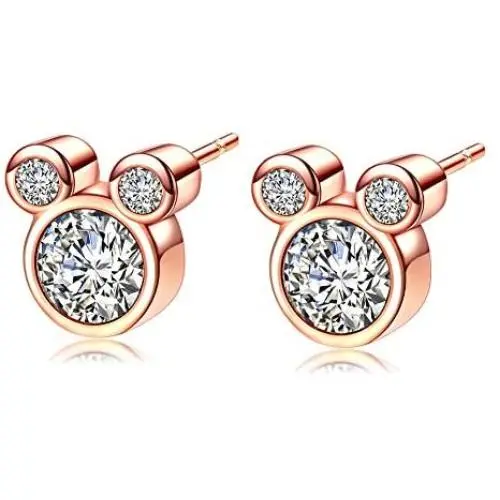 Puadun 925 Silver Mouse Shape Stud Earrings with Sparkling Cubic Zirconia Hypoallergenic Cute Stud Earring for Women Girls Birthday Gifts(Free Jewelry Box) Puadun 925 Silver Mouse Shape Stud Earrings with Sparkling Cubic Zirconia Hypoallergenic Cute Stud Earring for Women Girls Birthday Gifts(Free Jewelry Box)