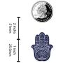 REAL SIC Hamsa Enamel Pin - Protection and Good Luck Pin - Ancient Human Hand Symbol of Strength and Defense for Jackets, Backpacks, Hats, Bags & Tops