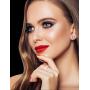 FOCOOG Stud Earrings,5 Pairs Square Clear Cubic Zirconia Earrings Stud Pack