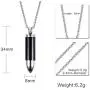 PJ Stainless Steel Bullet Capsule Container Cremation Ashes Urn Pendant Keepsake Memorial Necklace PJ Stainless Steel Bullet Capsule Container Cremation Ashes Urn Pendant Keepsake Memorial Necklace