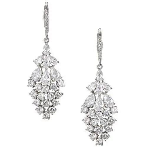 SWEETV Crystal Wedding Bridal Earrings for Brides Bridesmaid, Rhinestone Chandelier Drop Dangle Earrings for Women, Prom Bridal Wedding Jewelry SWEETV Crystal Wedding Bridal Earrings for Brides Bridesmaid, Rhinestone Chandelier Drop Dangle Earrings for Women, Prom Bridal Wedding Jewelry