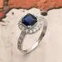 Shine Jewel Genuine Blue Sapphire 1.49 Ct Gemstone 925 Sterling Silver Solitaire Accent Ring Shine Jewel Genuine Blue Sapphire 1.49 Ct Gemstone 925 Sterling Silver Solitaire Accent Ring