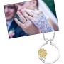 WSNANG Ring Holder Necklace Sunflower Ring Keeper Pendant Necklace Jewelry for Women Girl