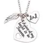 Memorial Necklace A Piece of My Heart is in Heaven Memorial Dad Mom Necklace Loss of Father Gift
