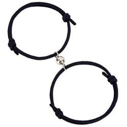 MHJ4Y Couples Magnetic Mutual Attraction Bracelets Vows of Eternal Love Charms Adjustable Rope Gifts Set for Lovers, Friends or Families.