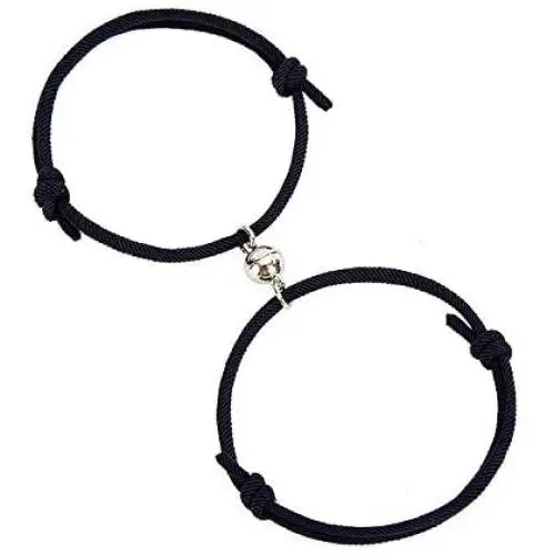 MHJ4Y Couples Magnetic Mutual Attraction Bracelets Vows of Eternal Love Charms Adjustable Rope Gifts Set for Lovers, Friends or Families. MHJ4Y Couples Magnetic Mutual Attraction Bracelets Vows of Eternal Love Charms Adjustable Rope Gifts Set for Lovers, Friends or Families.