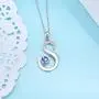 WINNICACA Sterling Silver 26 Letter Necklace Sapphire Pendant Necklace Birthday Jewelry Mothers Day Gifts for Her Women Teens