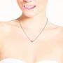 AeraVida Trendy Mini Two Tone Daisy .925 Sterling Silver Pendant Necklace