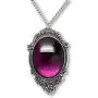 Purple Cabochon in Antiqued Silver Finish Pewter Frame Pendant Necklace Purple Cabochon in Antiqued Silver Finish Pewter Frame Pendant Necklace