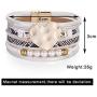 ORNAPEADIA Boho Style Heart Shape Pearl Multilayer Leather Bracelet Womens Jewelry Bracelet Wrap Cuffs