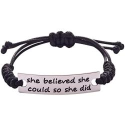 BaubleStar She Believed she Could so she did Inspirational Bracelet Gift Jewelry