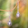 NOVICA Silver White Cultured Freshwater Pearl .925 Silver Dangle Earrings