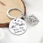 WSNANG Adventure Gift Never Stop Looking Up Keychain Mountains Keychain Outdoor Lovers Mountains Gift for Hiker Backpacker Nature Lover