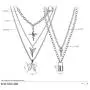 BVROSKI Lock Key Pendants Chains Necklace Set for Eboy Egirl Men Male Emo Goth Women Teen Girls Boys, Stainless Steel Jewelry Pack for Pants Punk Play