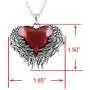 Controse Womens Silver-Toned Stainless Steel - Guarded Heart Necklace with Pendant 28'' Controse Womens Silver-Toned Stainless Steel - Guarded Heart Necklace with Pendant 28''