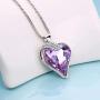 IEFRICH Gifts for Women Jewelry, Cubic Zirconia Birthstone Crystal Love Heart Pendant Necklace Gifts for Mom Wife Girlfriend Birthday Anniversary Mothers Day Valentines