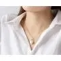 Pearl Necklace Freshwater Cultured White Pearl Pendant Necklace with Silver Chain Unique Style Pearl Jewelry Gifts for Women Girls Wife 9-10mm/12-13mm