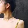 Konpicca Heart Choker Necklace - Simple Geometric Circle Choker Statement Clavicle Necklace for Women Girls Necklace Jewerly Konpicca Heart Choker Necklace - Simple Geometric Circle Choker Statement Clavicle Necklace for Women Girls Necklace Jewerly