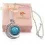 Beautiful Season DIY Blue Moon Celtic Triquetra Necklace Pendant Silver Plated Charm Moon Jewelry Triquetra Pagan Necklace