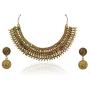 Sansar India Kolhapuri Choker Indian Necklace Earrings Jewelry Set for Girls and Women 1345
