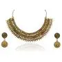 Sansar India Kolhapuri Choker Indian Necklace Earrings Jewelry Set for Girls and Women 1345
