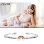 CENWA Rainbow Baby Bracelet for New Mom Even Miracles Take a Little Time Cuff Bracelet Pregnancy Wish Gift