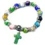 Nazareth Store Agate Colorful Flowers Beads Cross Bracelet Catholic Rosary Bangle Jerusalem Religious Christian Gifts for Boys Girls Jewelry for Women & Men Nazareth Store Agate Colorful Flowers Beads Cross Bracelet Catholic Rosary Bangle Jerusalem Religious Christian Gifts for Boys Girls Jewelry for Women & Men