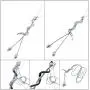 Hslsmxy Women Long Necklace Fox Snake Serpent Swan Dancing Girl Shaped Crystal Pendant Necklaces Sweater Casual Formal Dressing Decoration Fashion Jewelry for Girls Friends