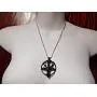 Black Baphomet & Inverted Pentagram Pendant Chain Necklace Satan Lucifer Satanic Occult Gothic Pentacle Goat Head Horns Black Baphomet & Inverted Pentagram Pendant Chain Necklace Satan Lucifer Satanic Occult Gothic Pentacle Goat Head Horns