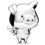 Pandora Jewelry Pippo the Flying Pig Sterling Silver Charm