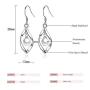 WAINIS 8 Pairs Classic Dangle Drop Earrings for Women Simple Double Twist Long Thread Fashion Silver Plated Earring Jewelry