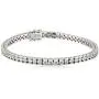 Platinum or Gold-Plated Sterling Silver Swarovski Zirconia Round Tennis Bracelet