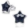 SIMPLOVE S925 Sterling Silver Star Stud Earrings Necklace For Women, 14K Platinum Plated Star Earrings for Women Hypoallergenic Earrings Minimalist for Sensitive Ears