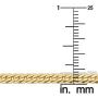 Solid 14k Yellow Gold Filled Bombay Curb Chain Bracelet for Men and Women (3.9 mm, 7.5 inch)