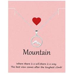 Your Always Charm Mountain Necklace,Snowy Mountain Necklace for Women,Nature Jewelry Gift for Skiers, Hikers, Campers, Climbers and Nature Lovers