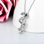 ROMANTIC WORK Snake Necklace for Men Sterling Silver Animal Sword Pendant Necklace Gothic Jewelry Birthday Gift for Boyfriend