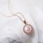 A+O Bridesmaid Jewelry Gift - Freshwater Pearl Stud Earrings or Necklace in Silver, Yellow Gold, Rose Gold