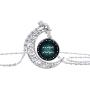 JczR.Y Hollow Crescent Constellation Necklace Pendant Time Gemstone Luminous Glow Long Sweater Chain Necklace Jewelry Fashion