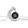 JczR.Y Hollow Crescent Constellation Necklace Pendant Time Gemstone Luminous Glow Long Sweater Chain Necklace Jewelry Fashion