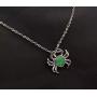 DMOMSA Classic gem Green Lucky Crab Pendant Necklace Charm Jewelry, Suitable for Female Birthday Gifts, Valentines Day, Mothers Day