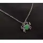DMOMSA Classic gem Green Lucky Crab Pendant Necklace Charm Jewelry, Suitable for Female Birthday Gifts, Valentines Day, Mothers Day