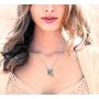 ARINZA Sterling Silver Necklaces for Women Dancing Diamond & Swarovski Cubic Zirconia Pendant Necklace Silver Chain 18, Jewelry for Women Girl
