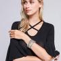 Leather Wrap Bracelet Baroque Pearl Multi Strand Cuff Bracelet Magnetic Multilayer Bracelet Bohemian Jewelry for Women, Sister, Wife