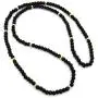 Fashion 21 Jet Black, Brown Tone 6mm 30'' Wooden Bead Metal Connect Ball Bead Necklace Fashion 21 Jet Black, Brown Tone 6mm 30'' Wooden Bead Metal Connect Ball Bead Necklace